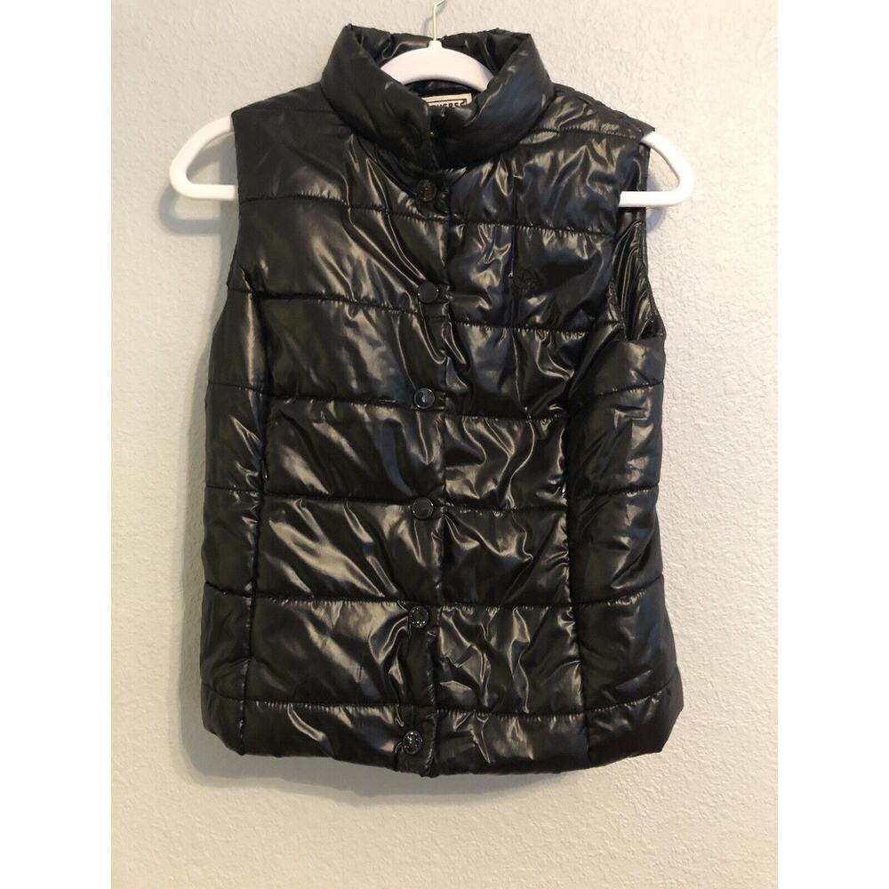 Converse One Star Women Size Small Sleeveless Snap‎ Button Front Puffer Vest